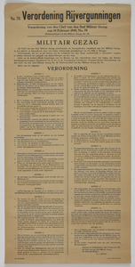 853583 Verordening nummer 70 van het Militair Gezag, uitgegeven op 14 februari 1945, betreffende het gebruik van ...